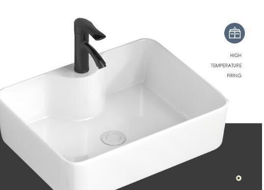 実用☆家庭用壁掛け式手洗器キャビネット組み合わせ家庭用簡易セラミックス洗面台池 2色から選択可能_画像3