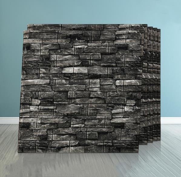 大人気★高品質 50枚 70x77cm 背景壁 3D立体レンガ模様壁紙 防水 汚い防止 カビ防止の画像1