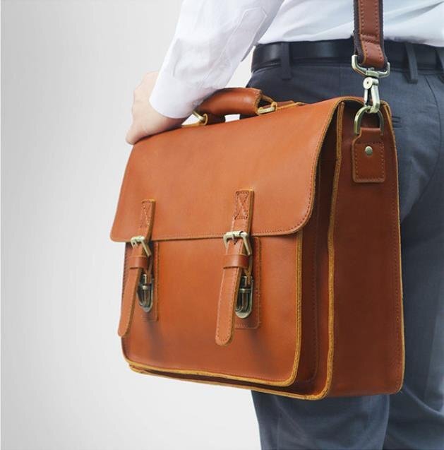  fashion * rare color men's bag shoulder .. bag business bag bag handbag commuting shoulder bag leather 