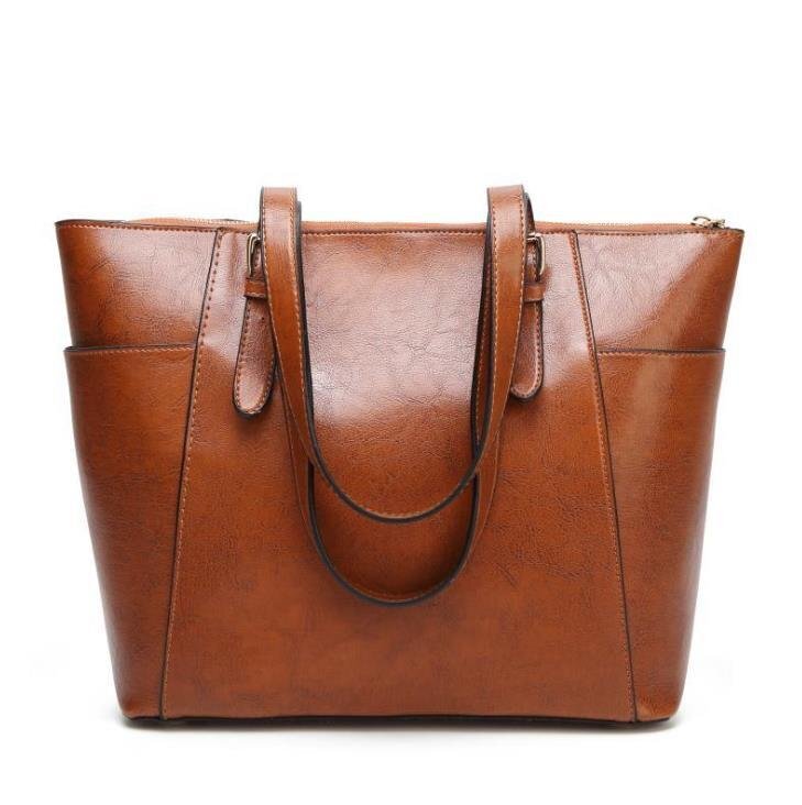  new goods * tote bag high capacity original leather business bag business trip A4 PC travel 