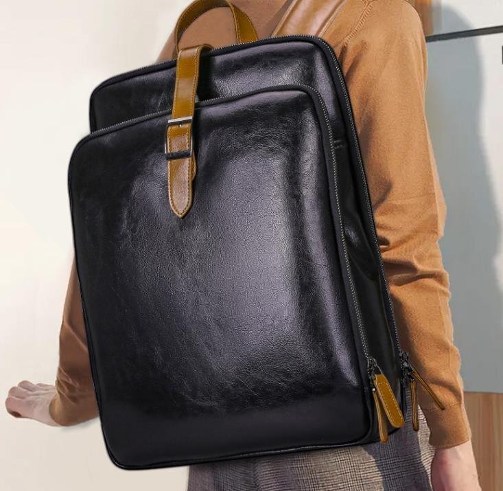  the truth thing photograph * beautiful goods * original leather rucksack men's leather retro rucksack commuting going to school casual combined use ti bag waterproof 