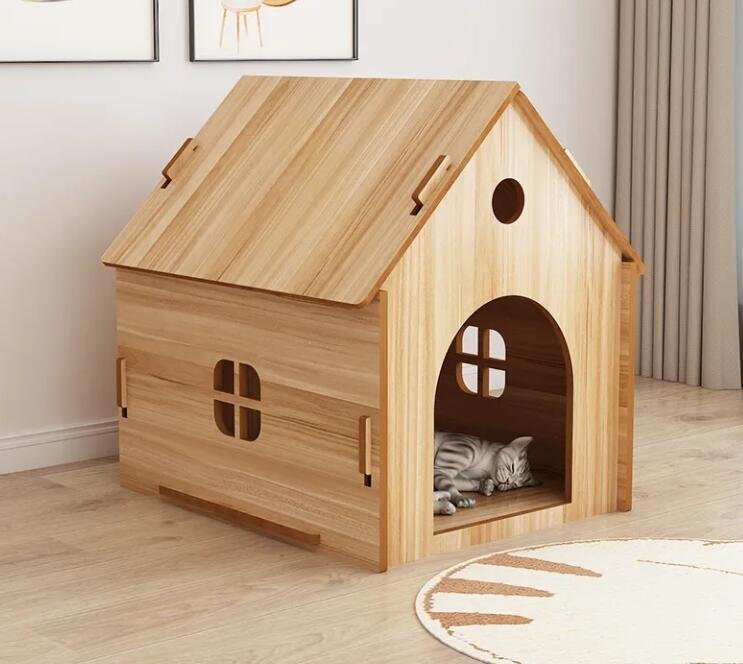 新入荷★「ペット小屋冬の保温木製猫小屋犬小屋ペット犬別荘屋外木屋室内の画像1