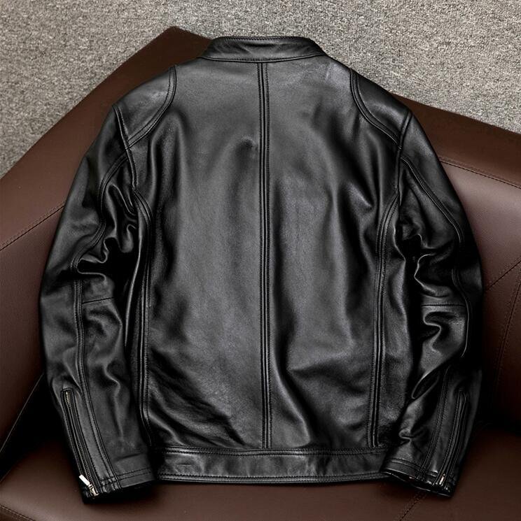 高品質 レザージャケット シングルライダース 革ジャン カウハイド 牛革 バイクレザー 本革 メンズファッション S～5XLの画像3