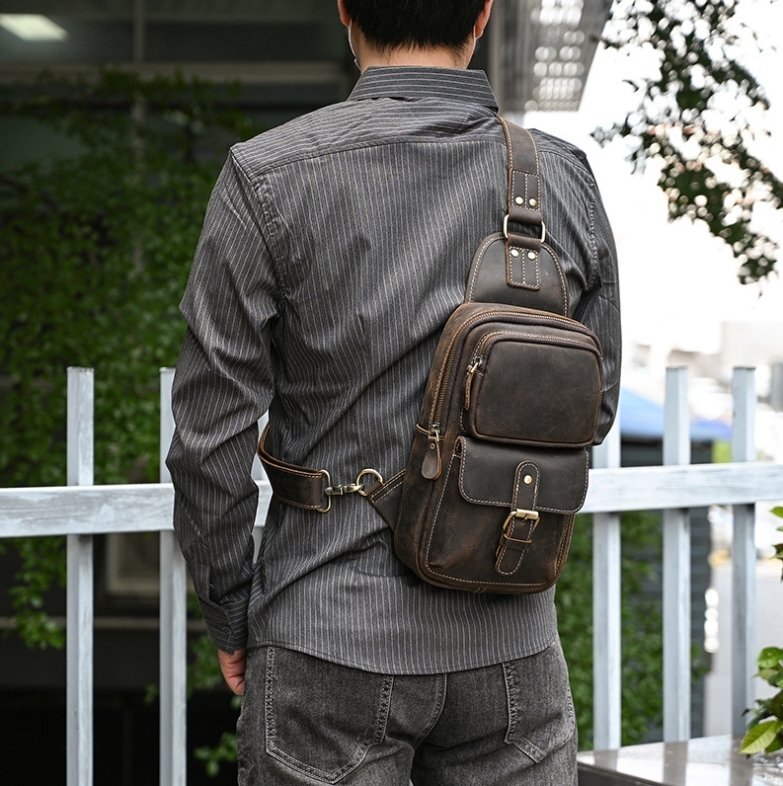  beautiful goods * body bag cow leather leather men's bag one shoulder bag diagonal .. shoulder bag functionality is good going to school original leather guarantee 