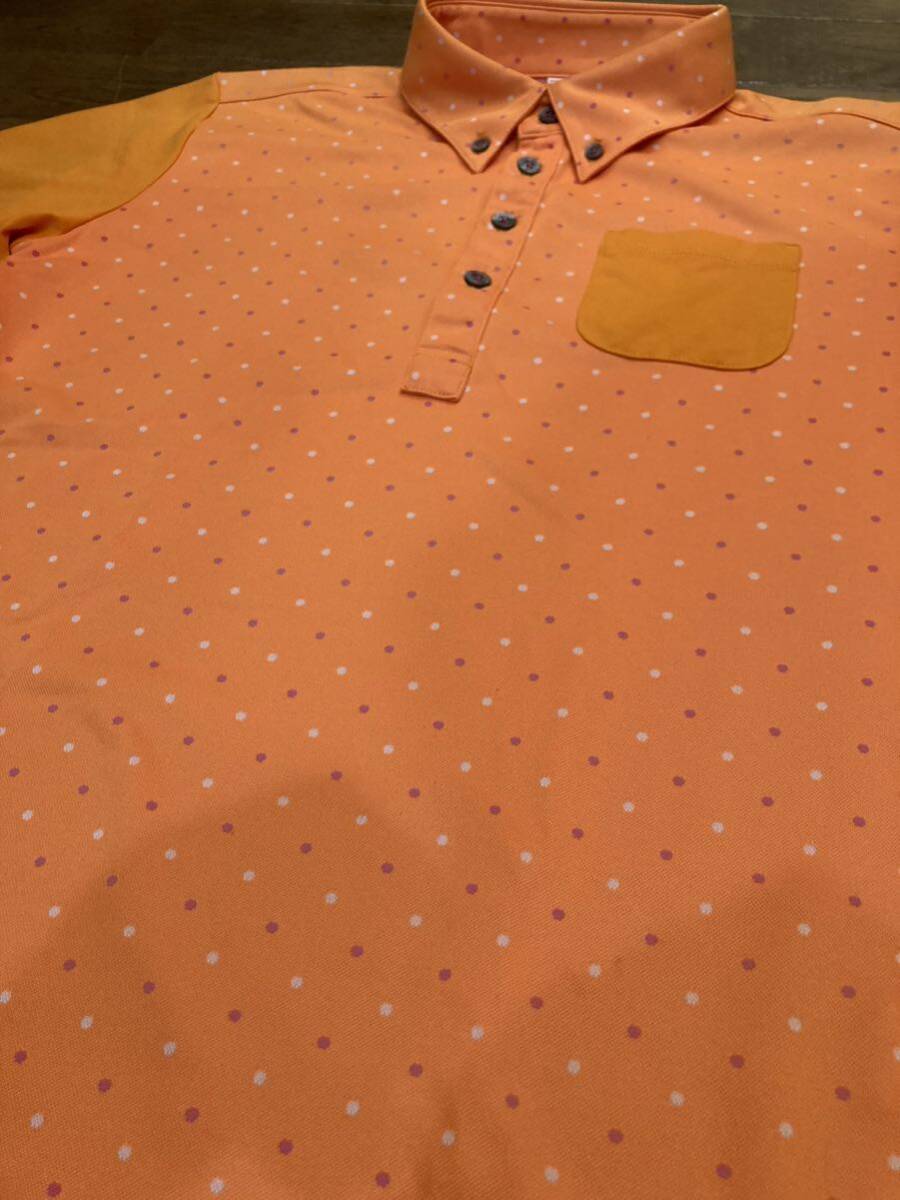 [ прекрасный товар ]PUMA GOLF рубашка-поло с коротким рукавом размер M мужской полька-дот рисунок Puma Golf рубашка с коротким рукавом 
