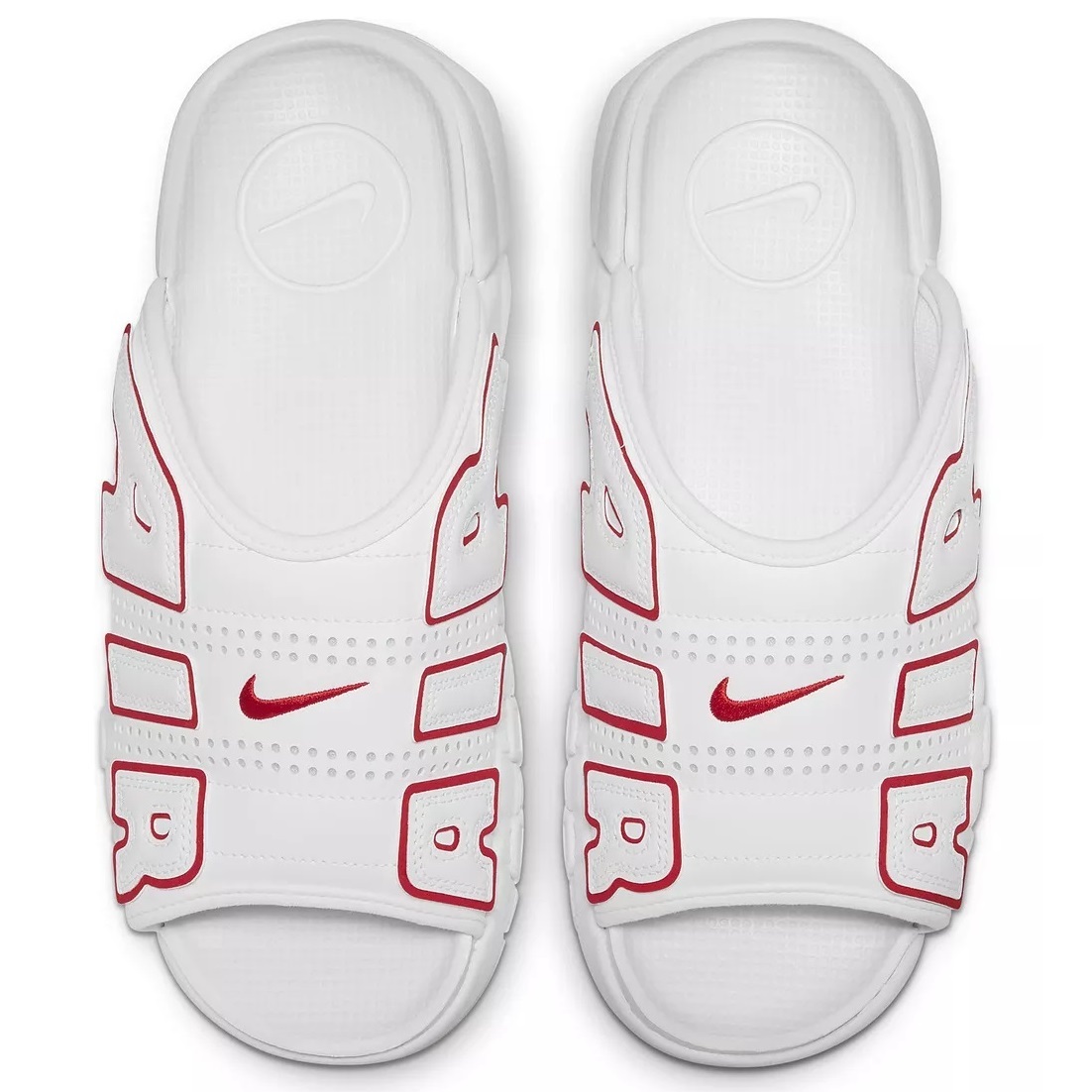 ■ナイキ エア モア アップテンポ スライド ホワイト/ユニバーシティ―レッド 新品 27.0cm US9 NIKE AIR MORE UPTEMPO SLIDE FD9883-100の画像1