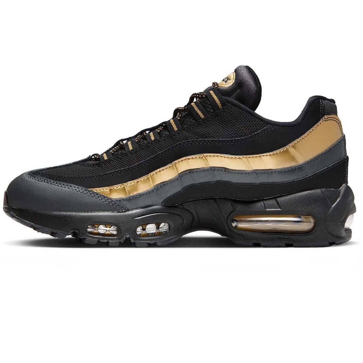 ■ナイキ エア マックス 95 プレミアム ブラック/ブラック/メタリックゴールド 新品 28.5cm US10.5 NIKE AIR MAX 95 PRM 538416-007_画像3