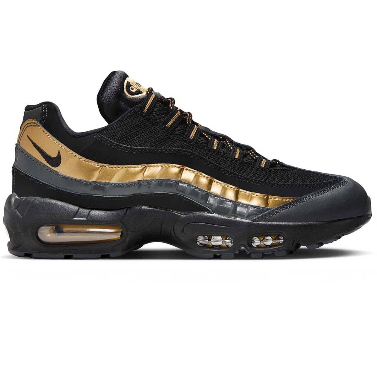 ■ナイキ エア マックス 95 プレミアム ブラック/ブラック/メタリックゴールド 新品 28.5cm US10.5 NIKE AIR MAX 95 PRM 538416-007_画像2