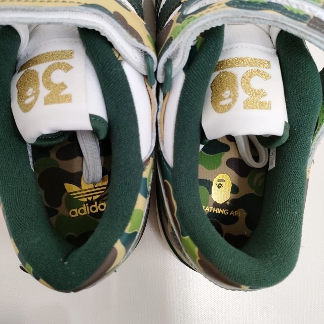 4-0423G♪A BATHING APE/adidas 新品 FORUM 84 BAPE LOW フォーラム 84 27.5 CAMO ID4771 スニーカー アベイシングエイプ/アディダスF96309