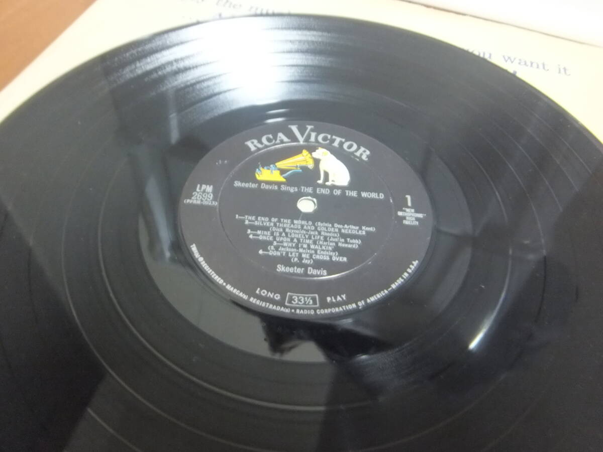 SKEETER DAVIS ザ エンド オブ ザ ワールド 輸入盤LP USオリジナル インナーバッグ付 LPM-2699 Monoの画像4