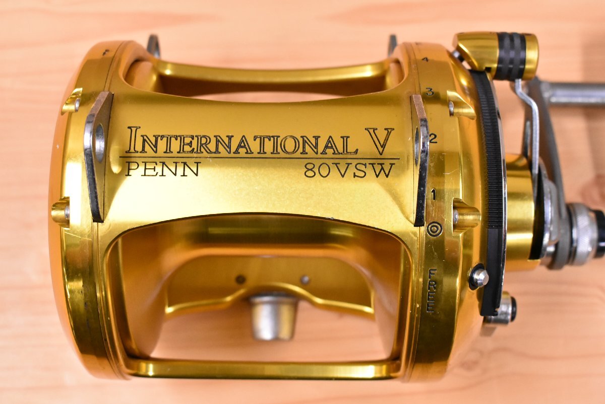 【1スタ☆程度良好品】ペン インターナショナル Ⅴ 80VSW 右 PENN INTERNATIONAL 5 80lb トローリングリール マグロ カジキ 等に（KKR_O1）の画像2