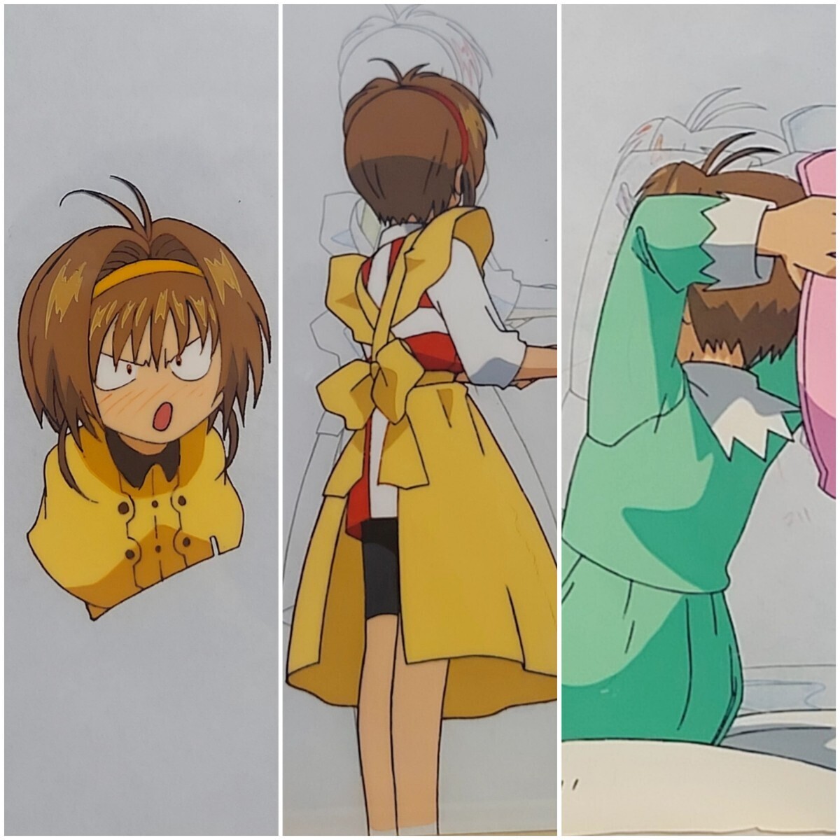 カードキャプターさくらセル画×3枚。Cardcaptor Sakura TV Anime ×3.