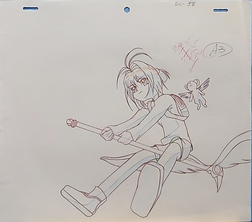  Cardcaptor Sakura цифровая картинка исходная картина ×4 листов.Cardcaptor Sakura TV Anime Genga×4.