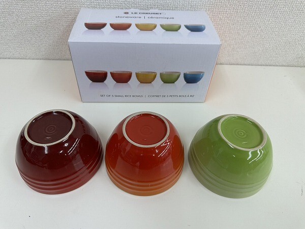 E194-J9-3510 欠品あり 黄色.水色なし LE CREUSET ル・クルーゼ SET OF SMALL Rice Bowls ライスボウル 現状品①の画像6