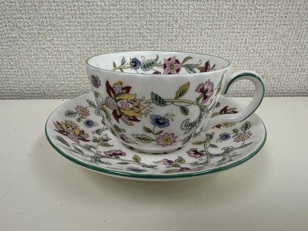 E162-J9-3610 MINTON ミントン HADDON HALL ハドンホール ティー カップ＆ソーサー C/S 紅茶碗皿 現状品①の画像2