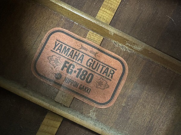 F037-J9-3746 YAMAHA ヤマハ アコースティックギター FG-180 現状品①の画像5