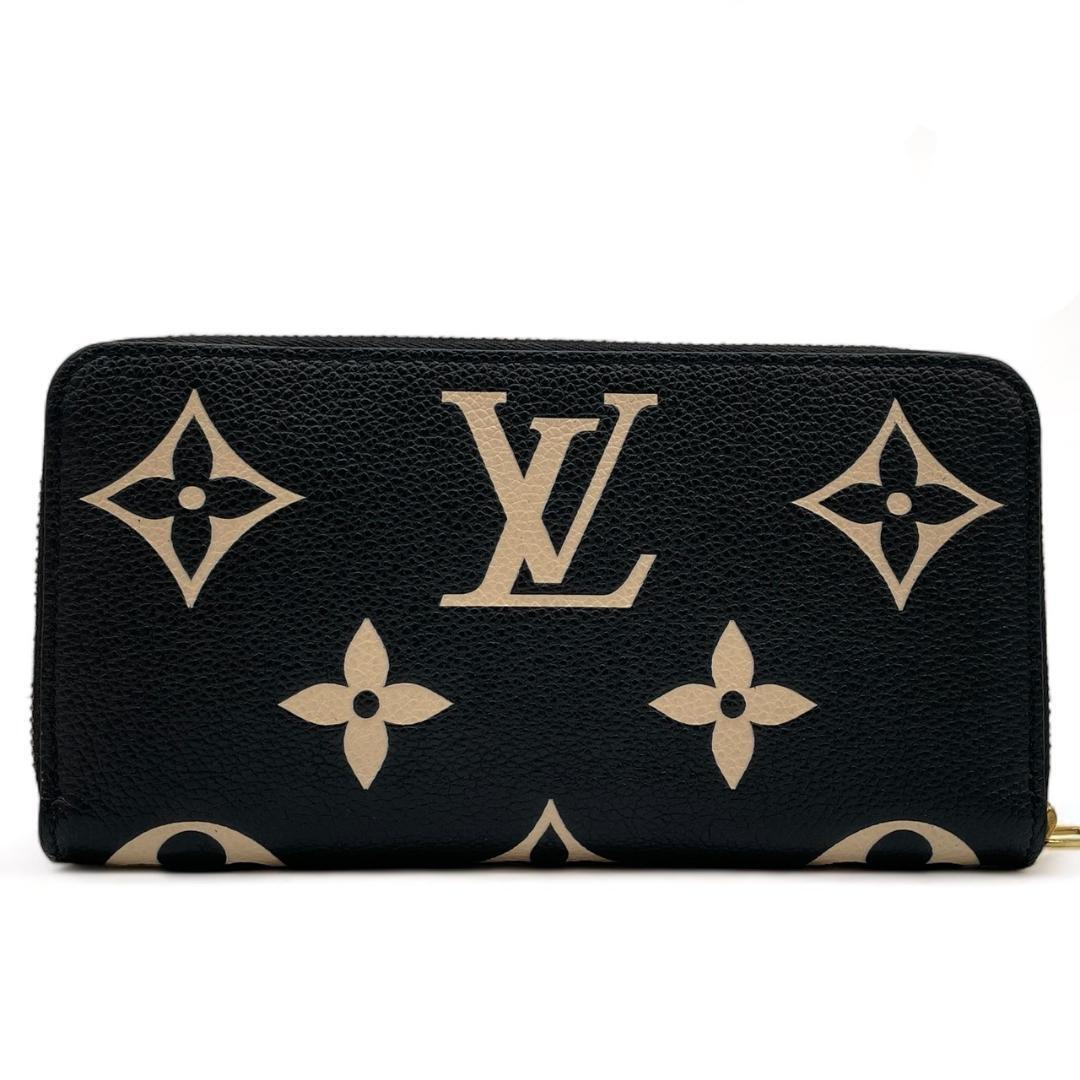 ★【新品同様!!】ルイヴィトン Louis Vuitton モノグラム ジャイアント アンプラント ジッピーウォレット 長財布 ブラック M80481★の画像3