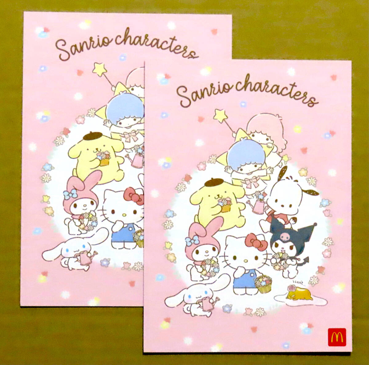 '2024 ハッピーセット 『サンリオキャラクターズ ”ポストカード”』２枚 マクドナルド の画像1