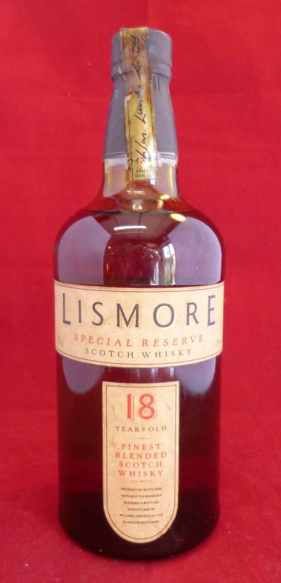 古酒/LISMORE 18年 SPECIAL RESERVE リズモア スペシャル リザーブ スコッチ ウイスキー 750ml 43%/保管未開封品・箱なし_画像1