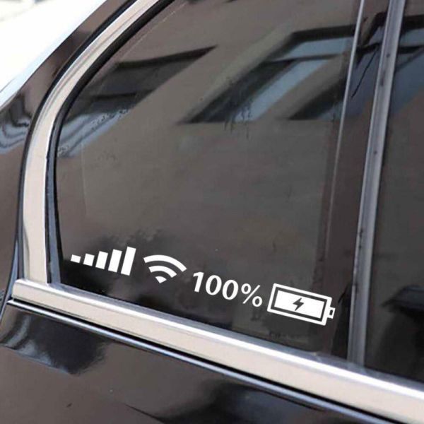 ■充電-Wi-Fi-電波 面白ステッカー デカール◆車 バイク カバン ケースなど/定形発送 OK_画像4