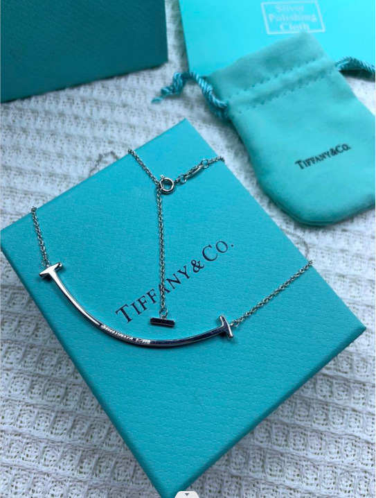 大人気★極美品★試着品★★極美品★試着品★Tiffany & Co. Tスマイル ネックレス ホワイトゴールド #944249の画像2