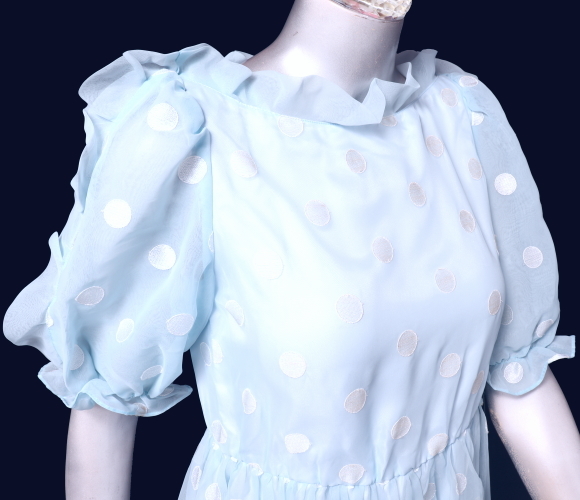 カラードレス SOIRLYRIQUE 東京ソワール フォーマルワンピース パフスリーブ 発表会 舞台衣装 中古の画像6