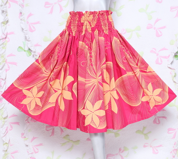  хула юбка юбка пау хула костюм Hawaiian рисунок 4шт.@ резина сделано в Японии 