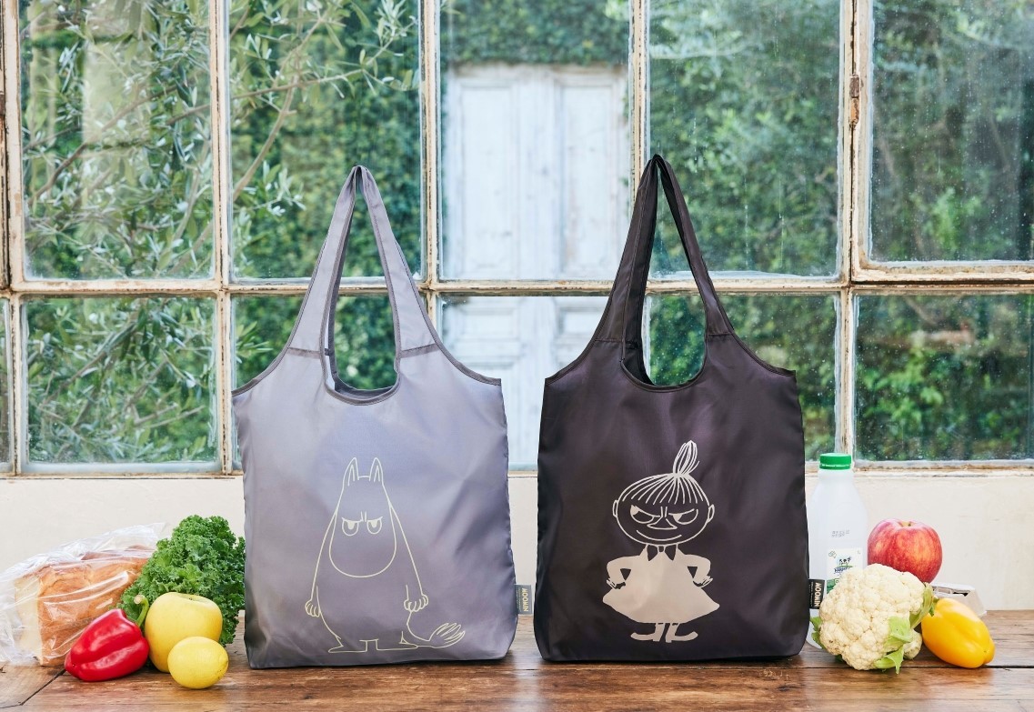 ムーミン moomin たっぷり入る BIG ECOBAG リトルミイ ver. ブラック トートバッグ 大容量バッグ レジ袋代わり 可愛いバッグ エコバッグ_画像9