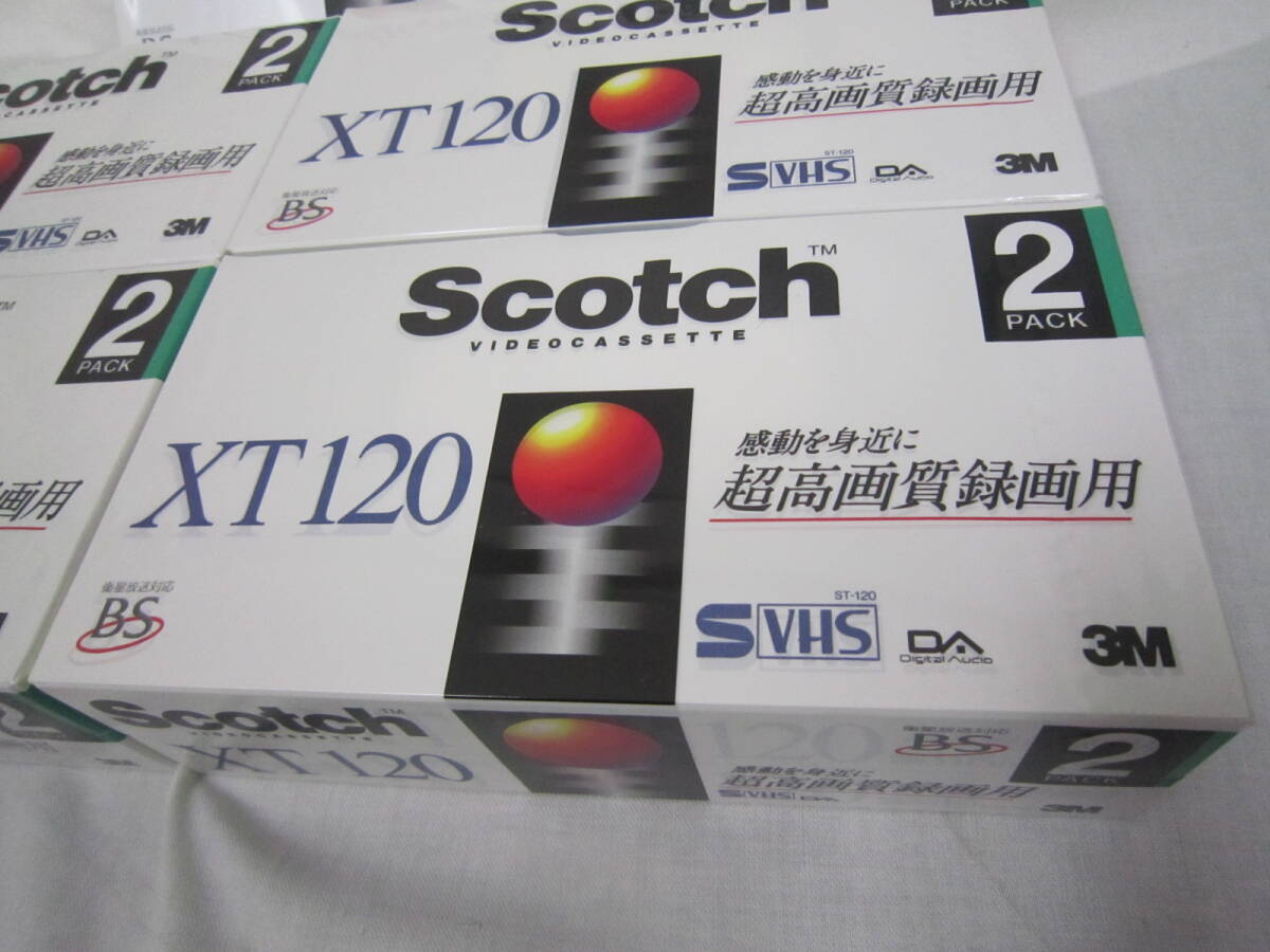 ●新品●昭和レトロ 住友スリーエム 3M Scotch XT120 2パックが５本セット ビデオテープ 箱入 スーパーVHS 管理番号2002-136の画像4