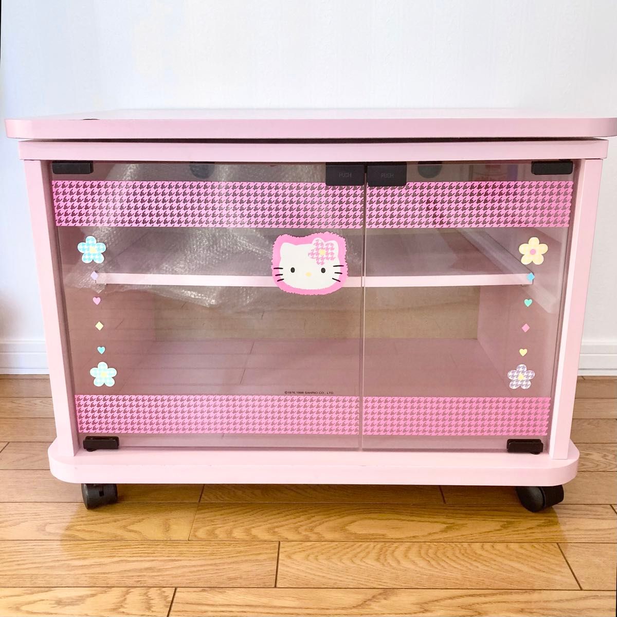 超希少！レトロ HELLO KITTY テレビ台 カオハナ 1998年 当時物 家具 収納 インテリア ハローキティ 飾り棚