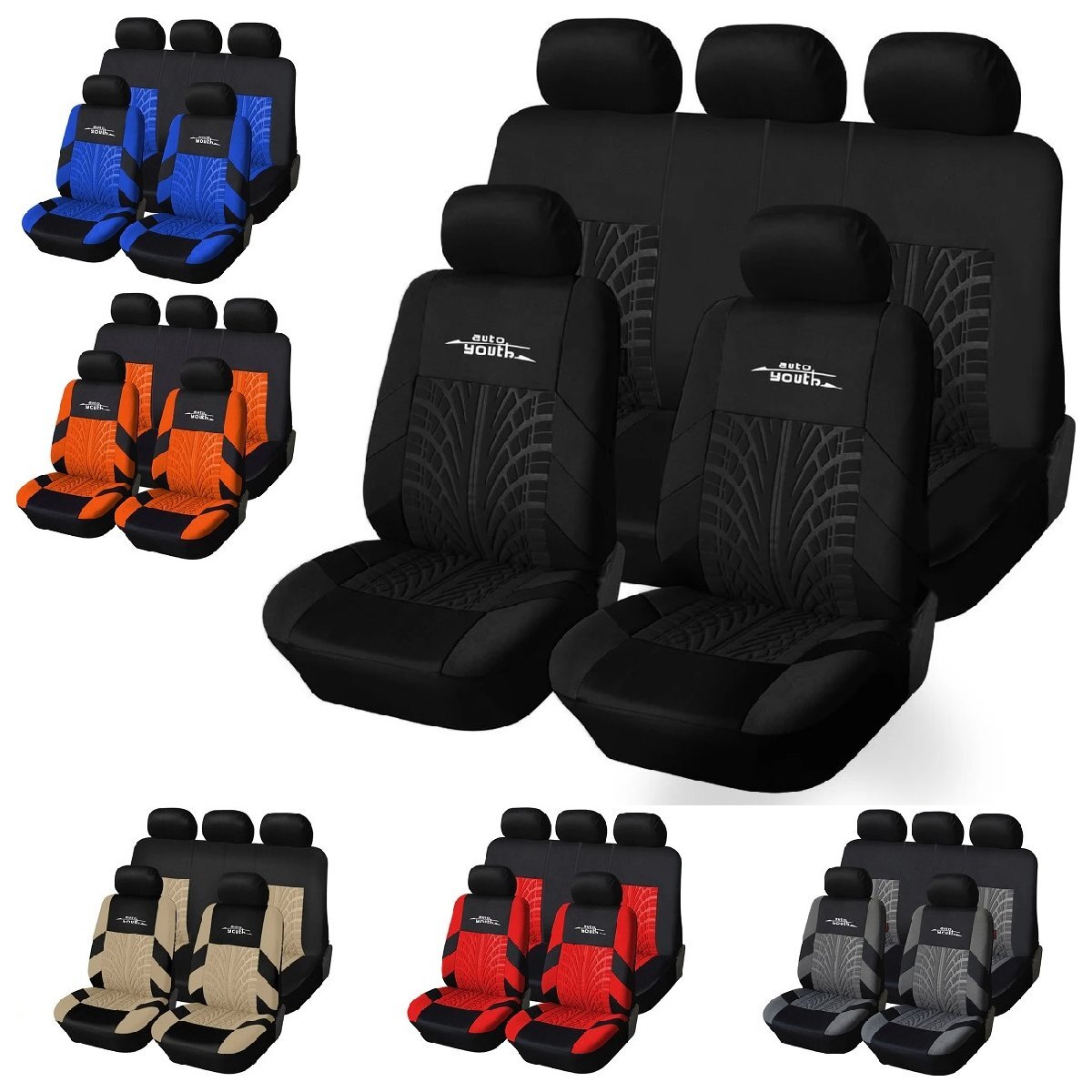 シートカバー 車(chē) フォルクスワーゲン ニュービートル 9C 運(yùn)転席 助手席 后部座席 2列セット 選べる6色 AUTOYOUTH
