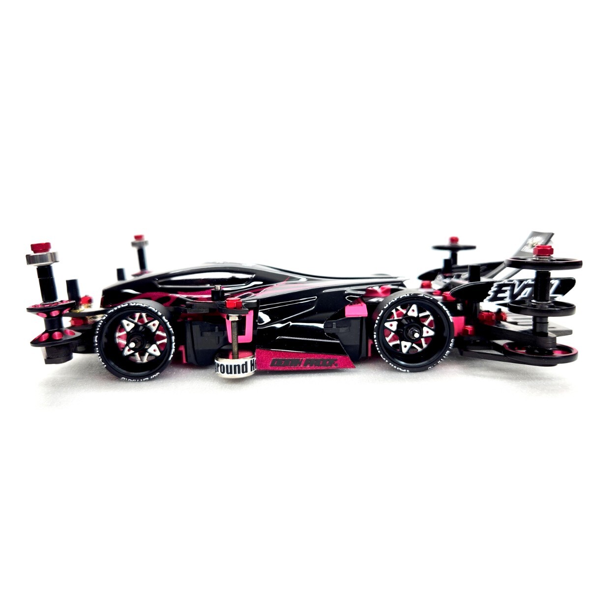 ミニ四駆 デュアルリッジJr 完成品 MSフレキ フルカスタムピンク ミニ四駆 デュアルリッジJr 完成品 MSフレキ フルカスタムピンク