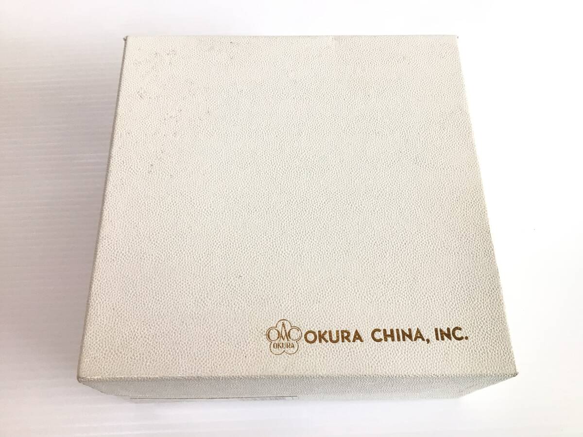 Y816 未使用 保管品 大倉陶園/OKURA CHINA,INC. ゴールドライン 15CM 銘々皿揃 5枚セット ホワイト シンプル ゴールド 箱入の画像10