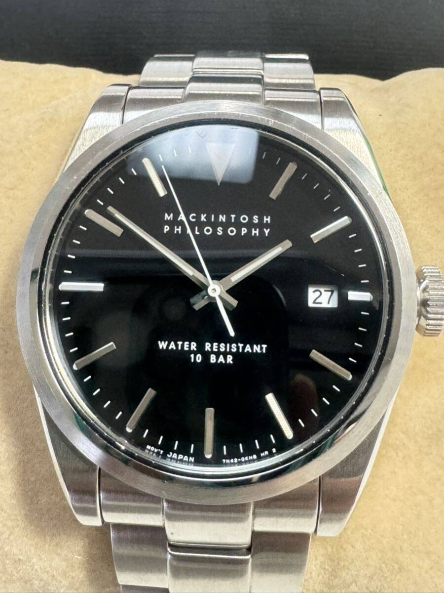 L279 мужские наручные часы MACKINTOSH PHILOSOPHY/ Macintosh firosofi-620372 7N42-0KN8 HR Date раунд аналог 3 стрелки черный 