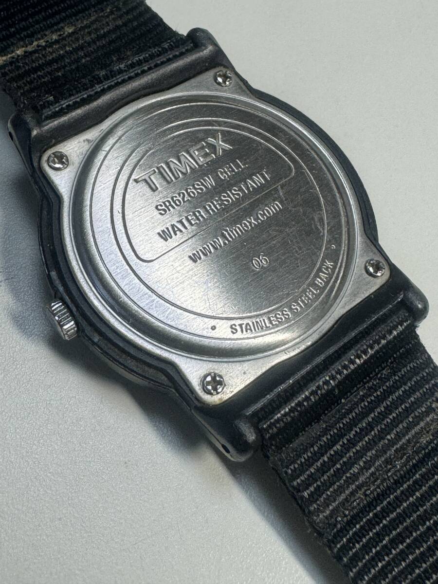 Ｌ329 腕時計 TIMEX/タイメックス SR626SW クォーツ ラウンド 3針 アナログ ホワイト文字盤の画像4