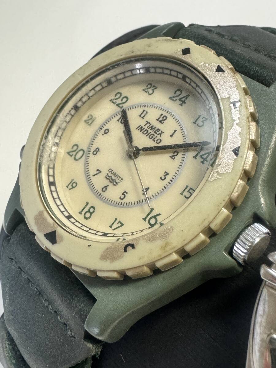 L403 наручные часы TIMEX/ Timex 2 шт. комплект INDIGLO/ Indy Glo кварц 3 стрелки Date раунд 