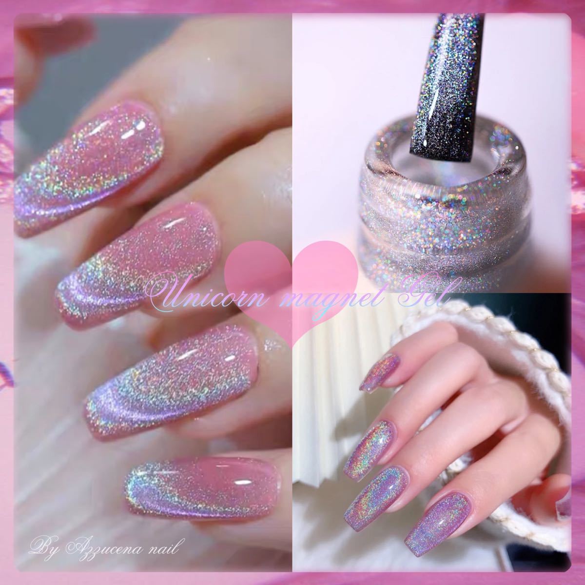 new! unicorn magnet prism gel * Корея ногти * one ho n ногти *