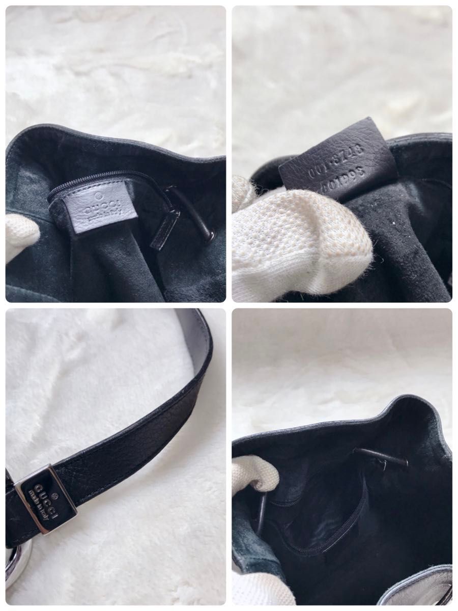極美品 GUCCI グッチ オールレザー ショルダーバッグ ロゴ 極美品 GUCCI グッチ オールレザー ショルダーバッグ ロゴ