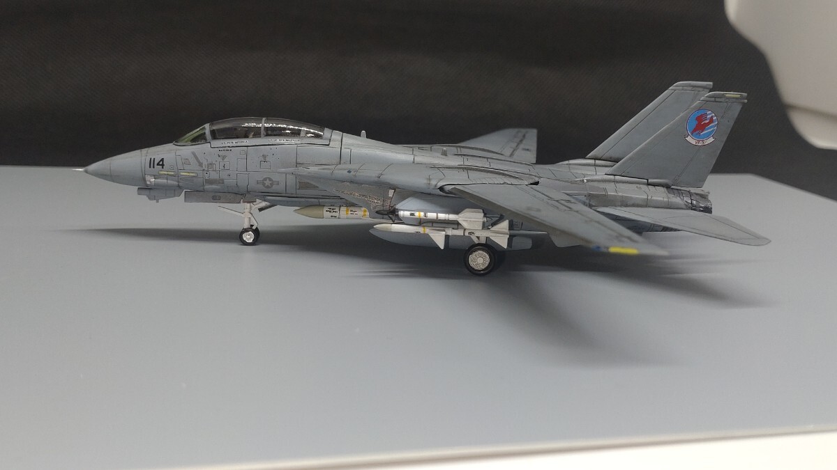 ☆1円スタート☆ トップガン 1/144 F-14A トムキャット マーヴェリック・グース 完成品