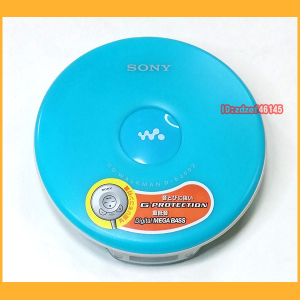 ●Walkman●SONY ポータブルMDプレーヤー D-EJ002 ブルー 動作品 ウォークマン●の画像1