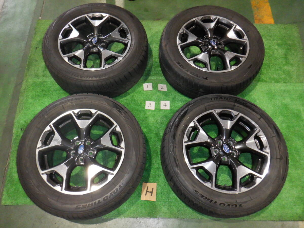 ★ スバル インプレッサXV GT7 純正 アルミホイール 17x7J タイヤ付 TOYO TRANPATH MP7 225/60R17-99H 4本セット ★ 4梱包発送 ★の画像1