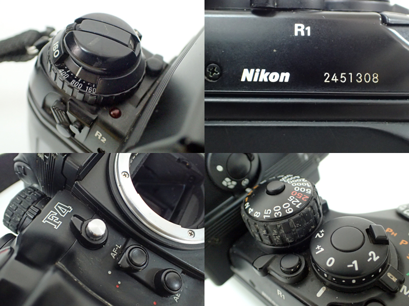 565【売切り】Nikon ニコン F4 フィルム一眼レフカメラ マイクロレンズ付き AF MICRO NIKKOR 60mm F2.8Dの画像6