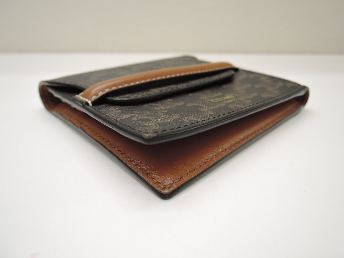 CELINE セリーヌ フラップオリガミウォレット 二つ折り財布 カードケース メンズ ランクA BRB・バッグ・財布_画像3