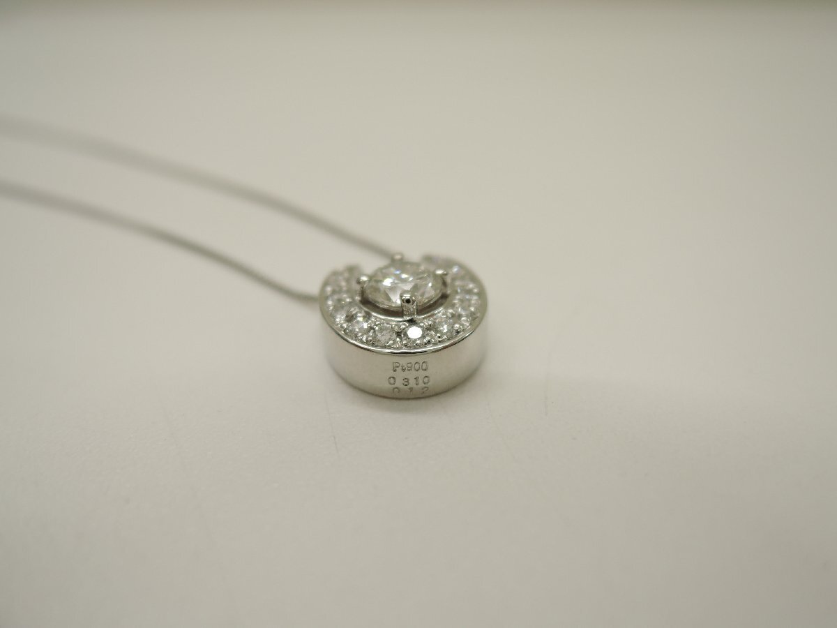 【新品磨き済】Pt プラチナ ダイア0.310ct 0.12ct 立爪 メレダイア ネックレス Diamond ジュエリー アクセサリー diamond NBJ_画像4