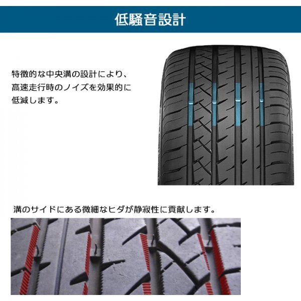 【新品】【2024年製】 輸入サマータイヤ4本セット 225/50ZR16-96W / FRONWAY EURUS 08 【16インチ】_画像4