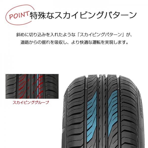 【新品】【2024年製】 輸入サマータイヤ4本セット 165/70R14-81T / 1657014 FRONWAY ECOGREEN 66 【14インチ】_画像3