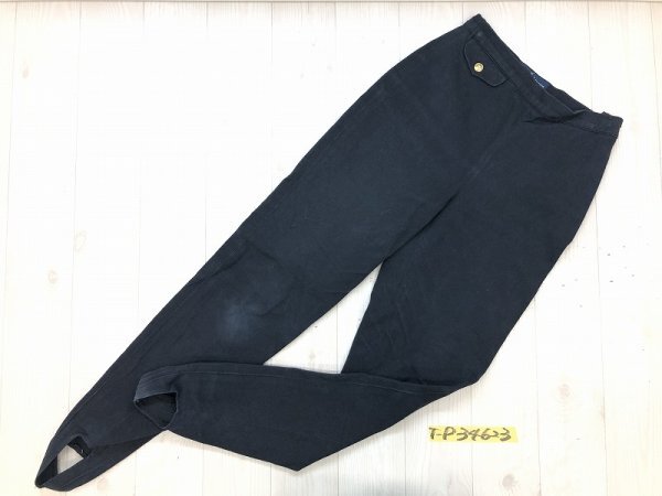 RALPH LAUREN ラルフローレン レディース 足掛け付き ストレッチ テーパードパンツ 4 紺_画像1