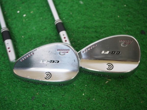 〈Wい25〉Cleveland CG-F1 ZIP GROOVES FORGED 52° 58° ２本セット FLEX-S200_画像1