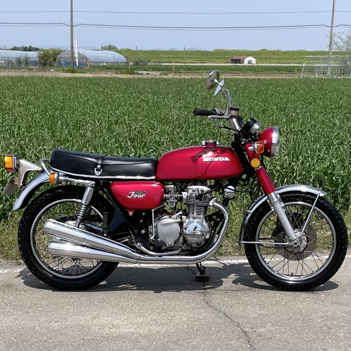 CB350F 実動 書類付き 昭和48年 国内物 バケヨン 好調 絶版 旧車 超希少 ホンダ 検）CB GX CBR XS CBX GSX FX XJ GP GPZ GS SS ヨンフォアの画像2