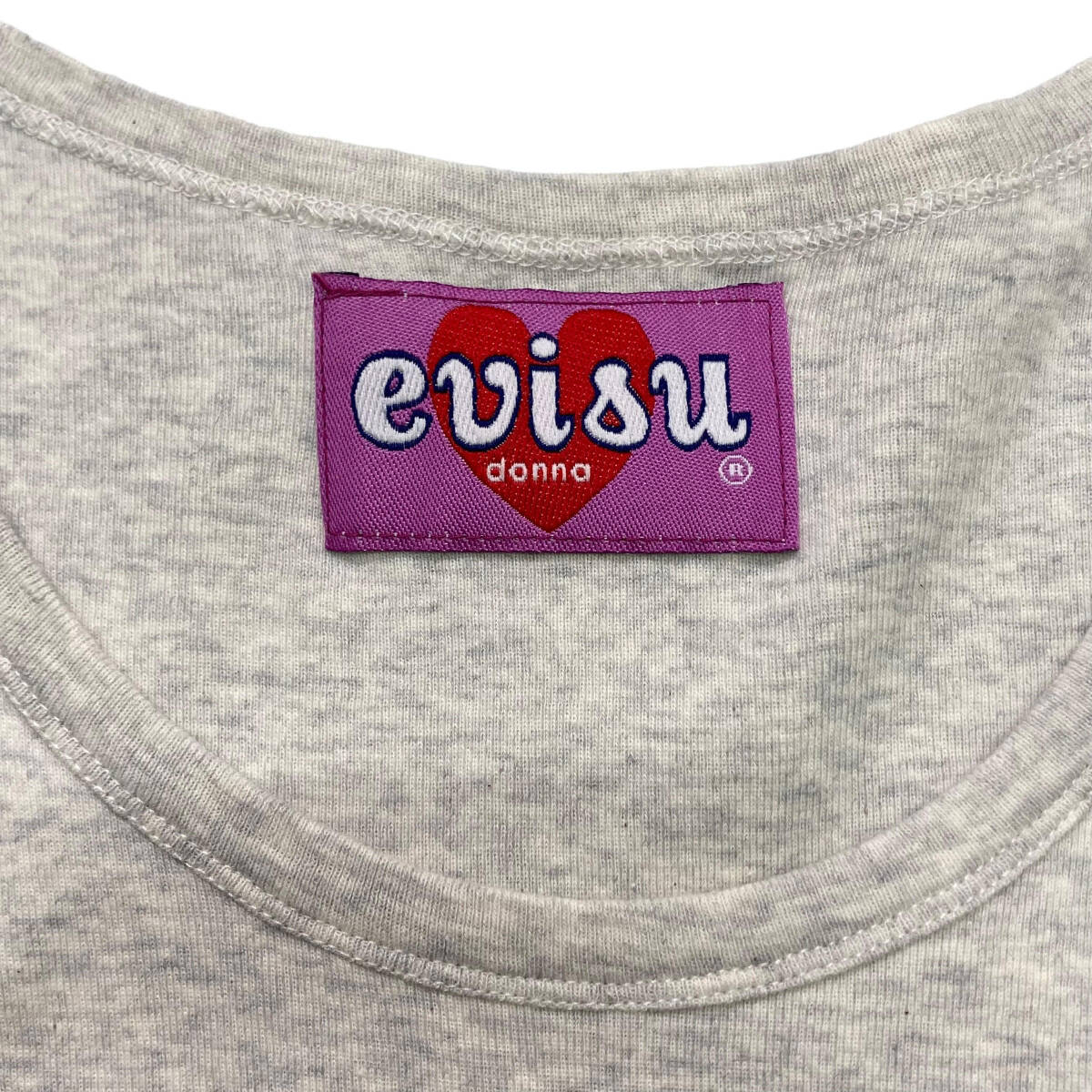 EVISU DONNA ノースリーブ Tシャツ F 2枚セット レディース タンクトップ かもめ ドンナ_画像9